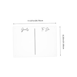 Operitacx Notiztafel Aus Acryl Klares Kalender-trockenlöschbrett Planke Kleine Trocken Abwischbare Tafeln Magnettafel Trockenlöschtafel Liste Weiße Tafel Zeitplan Wochenplaner Whiteboard