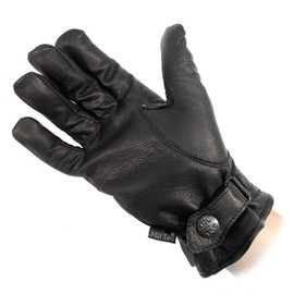 MIL-TEC BW Leather Gloves Lined, black, m