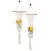SOLID OAK MACRAME PLNT HNGR KT TWO MINIS, us:one size