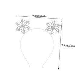 Healvian 3pcs Christmas Headbands with Reindeer Antlers Snowflake Letter Designs Sparkling Hair Accessories for Festive Parties and Costume Play