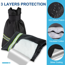 SPORTYOUTH Outdoor Faucet Cover for Winter Freeze Protection, 2 Packs Thick 7.09''W x 9''H Water Socks Pipe Insulated Waterproof Hose Bib Spigot Backflow Cover