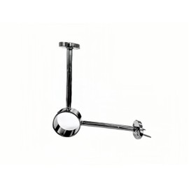 2Pack Vertical Installation Stainless Steel Bar & Floor Mount Combination Foot Rail Bracket ,Fits 50.8mm/2inch OD Bar Foot Rail Tubing Furniture Hardware with Screws (Matte Black)