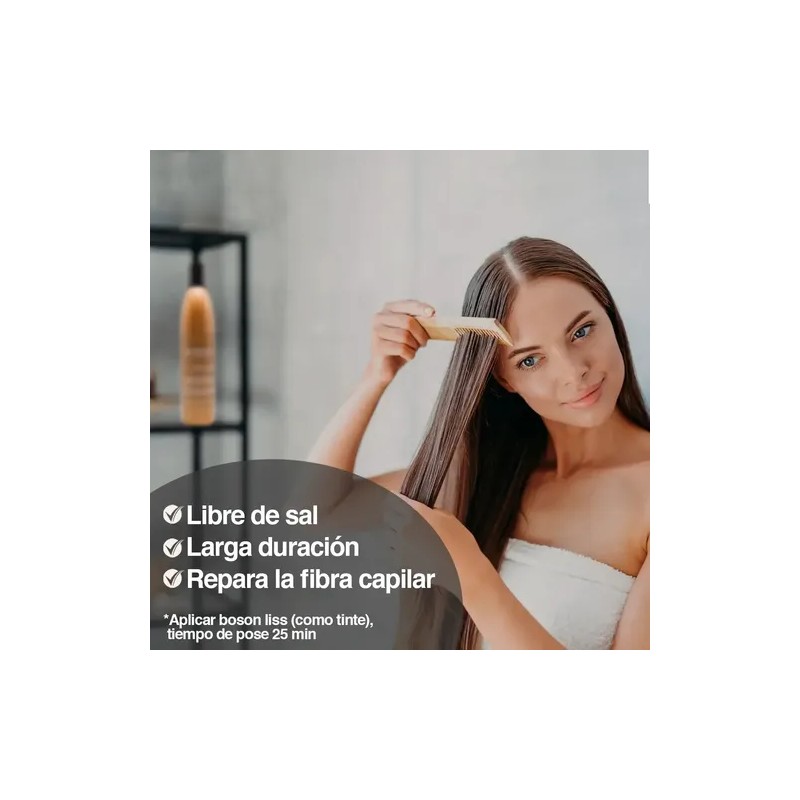 Tratamiento Keratina Elimina Rizos Y Ondas Boson Liss 320ml