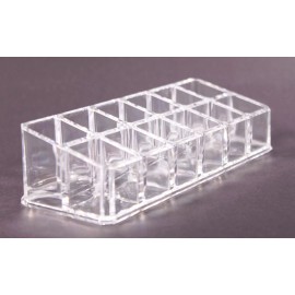 We Pay Your Sales Tax Clear Acrylic Makeup Case and lipstick or Brush Holder with 12 Spaces US Seller