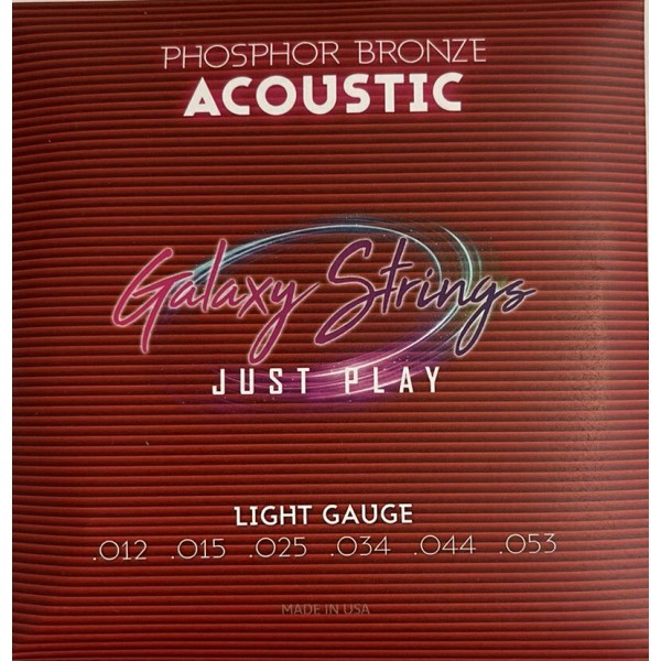 Galaxy phosphor bronze acoustic musical strings light gauge