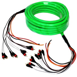 DEEJAY LED TBHMED36GREEN DEEJAYLED Green 36FT 10RCA 3 Power COPPE