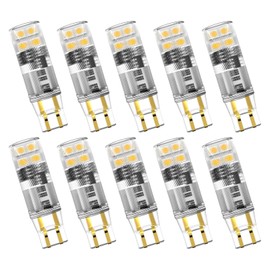 Noobibaba T5 Wedge Base LED Bulb 12V 1.5W T5 T10 Wedge Base LED Landscape Lights for 194 921 T10 7W 11 Watt Landscape Light Bulbs RV Camper Motorhome Dome Light 2700K Warm White 10-Count