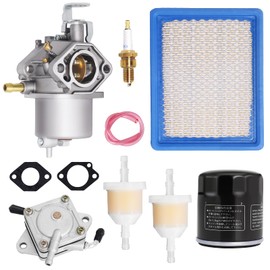 Golf Cart Tune Up Kit Compatible with Club Car DS Gas 1992-2004 with 1016478 Carburetor, 1016467 Oil Filter, 1025582 Air Filter, 1014523 Fuel Pump, AM116304 Fuel Filter and F7TC Spark Plug by Podoy
