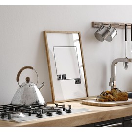 Lithobee - Think Outside The Box - Printed Wall Art Design in Sizes A2, A3 & A4 Framed in a Stylish Quality Coloured Frame or Unframed (A4 Black Brushed Frame)