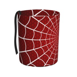KXWQTRDD Car Trash Bag Spider Web Waterproof Trash Small Car Can Portable Collapsible Car Garbage Can Hanging for Back Seat Floor or Hanging Headrest Car Decor Road Trip Essentials