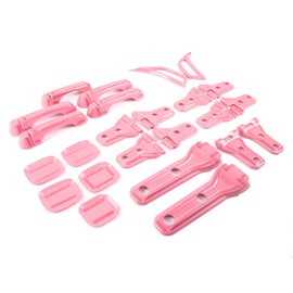 JeCar Exterior Trim Kits Door & Hood Hinge Covers Door Handle Side Vent Tailgate Hinge Trim Covers Exterior Accessories Compatible with Jeep Wrangler JL JLU 2018-2023 2/4 Doors, Pink