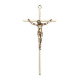 Gold Plated Finish Wall Crucifix