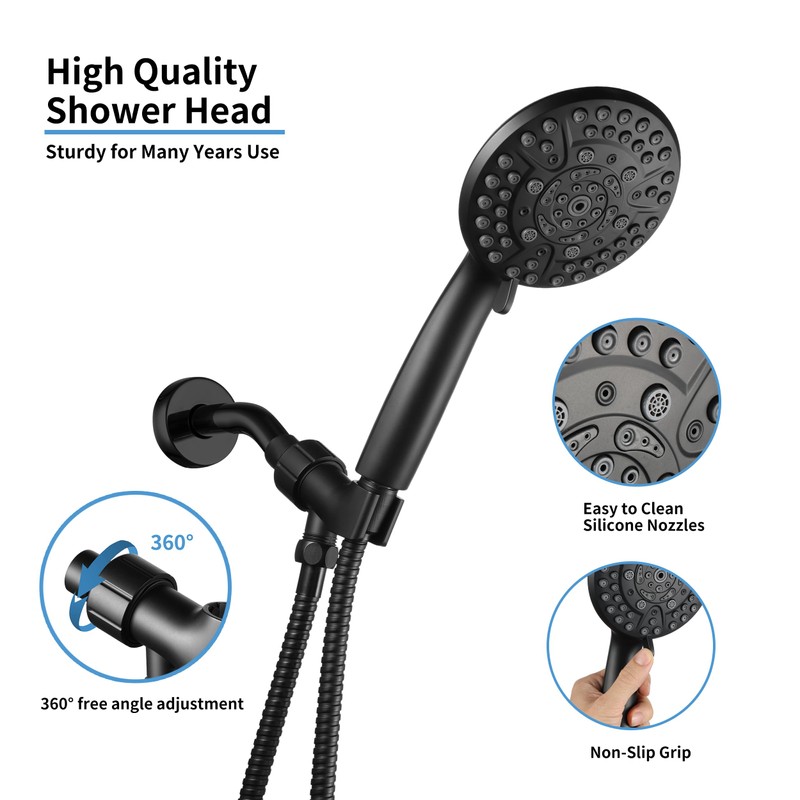 Iopsk 10 Spray Shower Head with Handheld,High Pressure shower heads