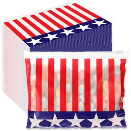 Baderke 50 Pcs 4th of July Makeup Bags EVA Patriotic Cosmetic Bags for Women USA Flag Small Makeup for Purse Travel Toiletry Cosmetics Bulk Gifts for Independence Day Party Gift Wrapping Supplies