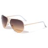 Dweebzilla Oversized Classic Pilot Sport Aviator Sunglasses (Gold & White