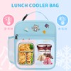 Clastyle Insulated Owl Book Lunch Box for Kids Blue Boy