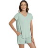WiWi Pajamas for Women Short Sleeve Top and Shorts Sets