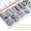HELIFOUNER 600 Pieces 9 Sizes 304 Stainless Steel Flat Washers