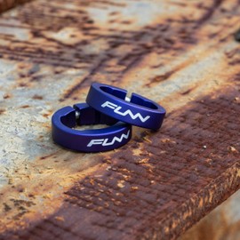 Funn Alloy Bike Grip Clamping Rings for Hilt, Holeshot MTB Grips, Grip Lock Rings for Securing Bicycle Handlebar Grips in Place (Purple)