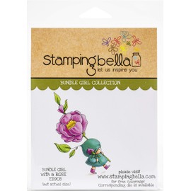 Stamping Bella 623128 Stamp for Bell Stamp, Rose Motif, Bundle Girl with a Rose, One Size