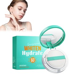 Whitening Hydrating Air Cushion Sunscreen 12g - SPF 60+ PA+++, Lightweight Coverage and UV Protection - Perfect for Radiant, Even Complexion