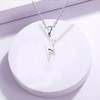 Peasimy Stainless Steel Lightning Necklace for Men Women Gothic Punk