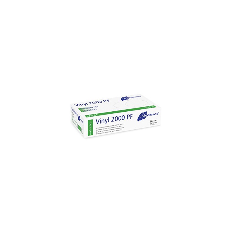 Meditrade 1251XS 2000 Vinyl Gloves - Pack of 100 Powder-Free