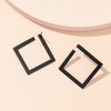 Minimalist Rectangle Dangle Stud Earrings for Women Girls Geometric Big