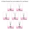 Fan Eyelash Extensions, 5D-C-0.10-15, Short, Ready-Made Volume Eyelashes, 0.10 C