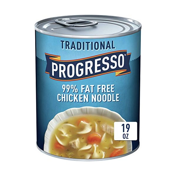 Progresso Traditional, 99% Fat Free Chicken Noodle Soup, 19 oz Can, Pack of 6