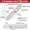BIBURY 2 Pack Mutipurpose Utility Knife, Heave Duty Full Stainless