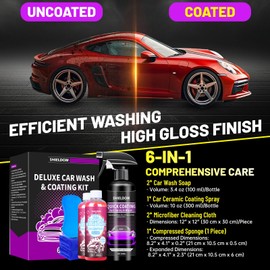 SHIELDOM Car Coating Spray, Quick Ceramic Coat Vehicles Glass Coating Rapid Ceramic Paint Sealant Car Wax Top Coat Polish for Auto Detailing Maximum Gloss & Shine Extremely Hydrophobic - 10oz/300ml