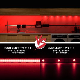 BTF-LIGHTING FCOB COB LED Tape Light USB Light High Density Flexible LED Tape Light 1M 320LEDs/m Red Light 8mm Width Strip Light DC5V USB 6W/m Dimmable Transformable Cuttable Bedroom Kitchen Home