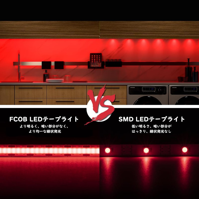 BTF-LIGHTING FCOB COB LED Tape Light USB Light High Density
