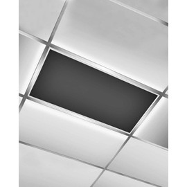 Magnetic Light Cover for Classroom Drop Ceiling,1 Pack 4x2 Ft Fluorescent Light Covers for Office Home Ceiling Light Pure Black Solid Color Lampshade