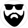 Sunglasses Beard Man - 100 Pack Circle Stickers 3" x