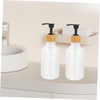 SAFIGLE 2pcs Refillable Shampoo Dispenser Bottles Durable Lotion Pump for