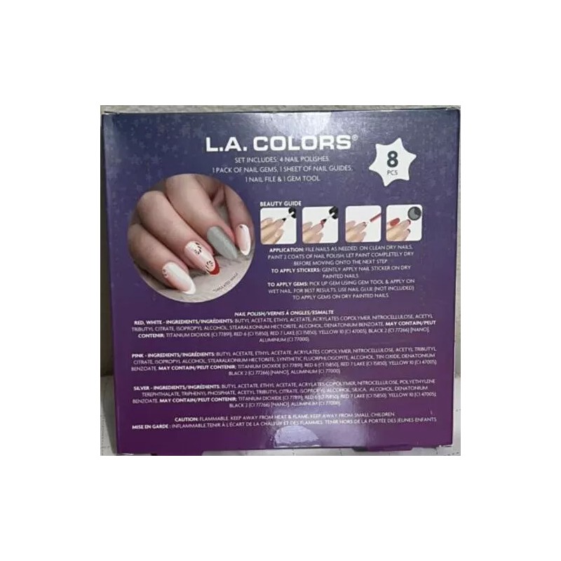 L.A. Colors Dream to Gleam Glam Up French Tip Holiday