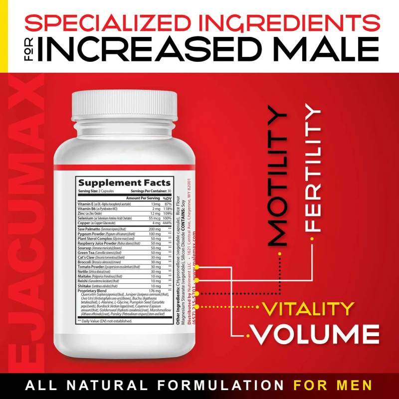 Malemax Ejacumax Vitality - Vitaminas Para Hombres 60caps