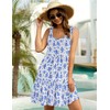 HOTOUCH Women's Flower Print Sundress Summer Tank Mini Dress 2024