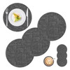 Syrads Placemats and Coaster Set of 4,Table Mats Round Waterproof