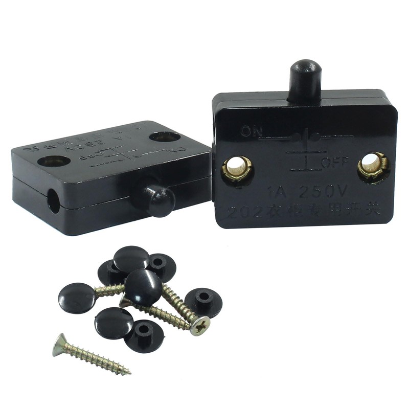 Hordion 2Pcs Cabinet Door Switch, Closet Light Wardrobe Touch Switches