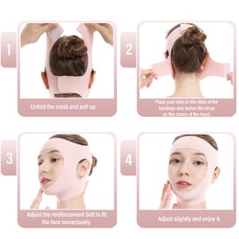 CULEO Face Treatments & Masks,Lifting V face slimming V face decollete bandage Sleep slimming v face bandage Thread sculpting small face bandage