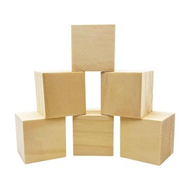 Nurila Pack of 100 Wooden Cubes, Wooden Blocks for Crafts, 1 x 1 x 1 cm, Wooden Cube Blank for DIY Crafts, Numbers, Painting, Decoration, Numbers, Puzzle, Building Blocks, Wood Decoration