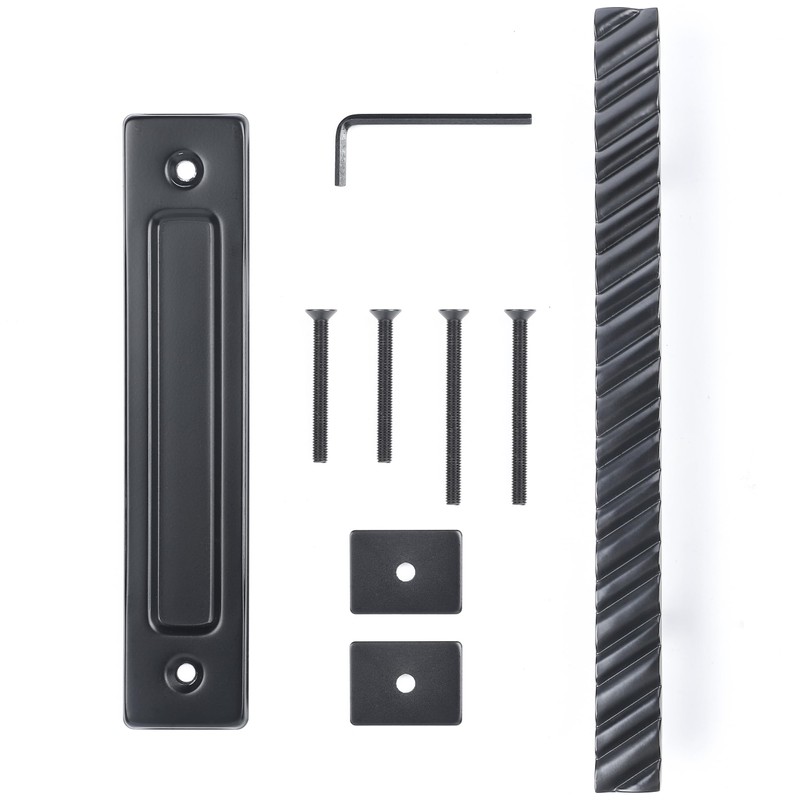 Eumtenr Solid Brass Sliding Barn Door Handles Set, 12 Inch