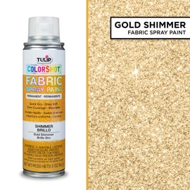 Tulip ColorShot Instant Fabric Spray Paint, Permanent Color Spray-On Fabric Paint, 3oz, Gold Shimmer