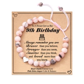 Birthday Gifts for Girls, 9 year old Girl Gifts, Sweet 9 Birthday Bracelet Gifts for Sister Niece Daughter Granddaughter