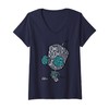 Womens Invader Zim Gir Doom Text Fill V-Neck T-Shirt