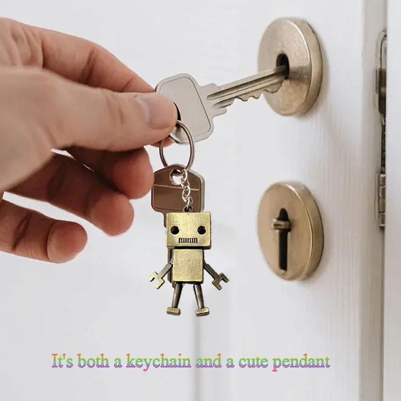 JILFR Robot Pendant Keychains, Cute Keychains, Large Key Ring, Special