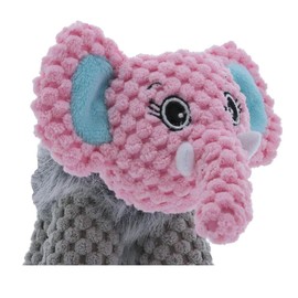 8.5" Fuzzy Plush Premium Dog Toy Corduroy Elephant or Monkey Long Legs with Squeaker (8.5 inch Elephant)